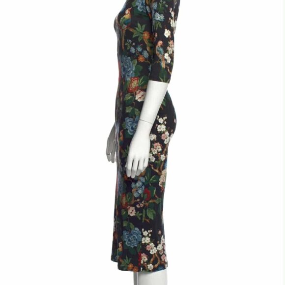 Alice + Olivia Floral Print Midi Length Dress Size: XS - Picture 6 of 6
